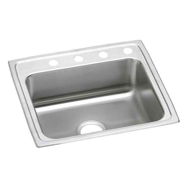 Elkay LRADQ252140 Lustertone® Classic Stainless Steel 25" x 21-1/4" x 4" Single Bowl Drop-in ADA Sink with Quick-clip