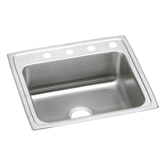 Elkay LRAD252155 Lustertone Classic Stainless Steel 25" x 21-1/4" x 5-1/2" Single Bowl Drop-in ADA Sink
