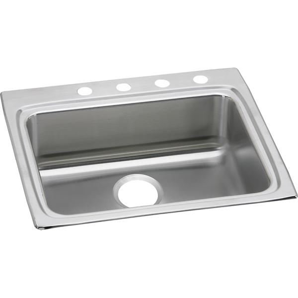 Elkay LRAD252255 Lustertone Classic Stainless Steel 25" x 22" x 5-1/2" Single Bowl Drop-in ADA Sink