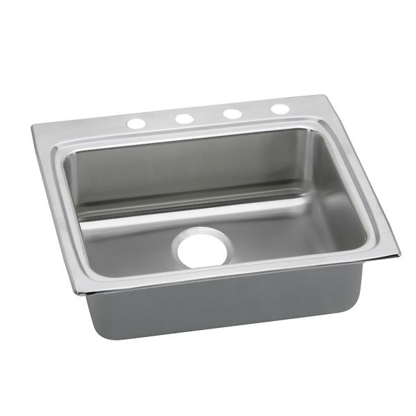 Elkay LRADQ252255 Lustertone® Classic Stainless Steel 25" x 22" x 5-1/2" Single Bowl Drop-in ADA Sink