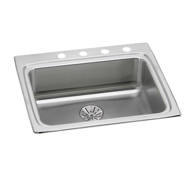 Elkay LRAD252265PD Lustertone® Classic Stainless Steel 25" x 22" x 6-1/2" Single Bowl Drop-in ADA Sink with Perfect Drain®