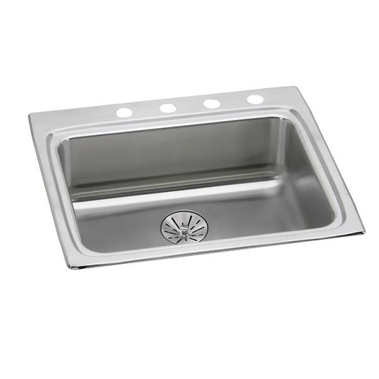 Elkay LRAD252265PD Lustertone® Classic Stainless Steel 25" x 22" x 6-1/2" Single Bowl Drop-in ADA Sink with Perfect Drain®