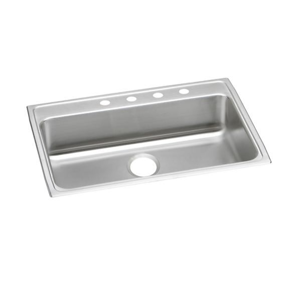 Elkay LRAD312265 Lustertone® Classic Stainless Steel 31" x 22" x 6-1/2" Single Bowl Drop-in ADA Sink