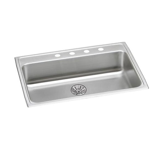 Elkay LRAD312265PD Lustertone® Classic Stainless Steel 31" x 22" x 6-1/2" Single Bowl Drop-in ADA Sink with Perfect Drain®