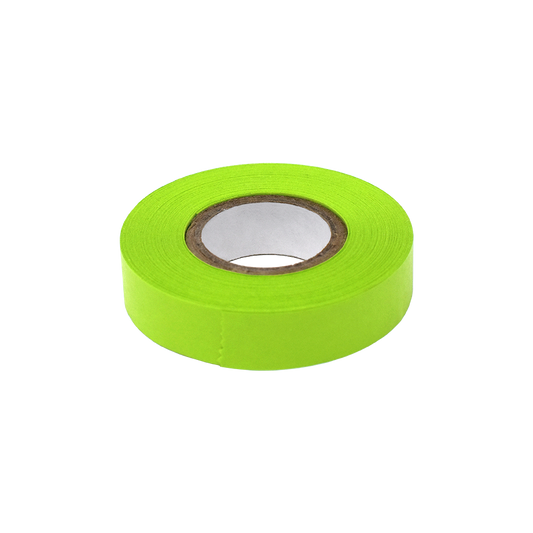 Globe Scientific LT-05X500CH Labeling Tape 1/2" x 500" per Roll 6 Rolls/Box Chartreuse