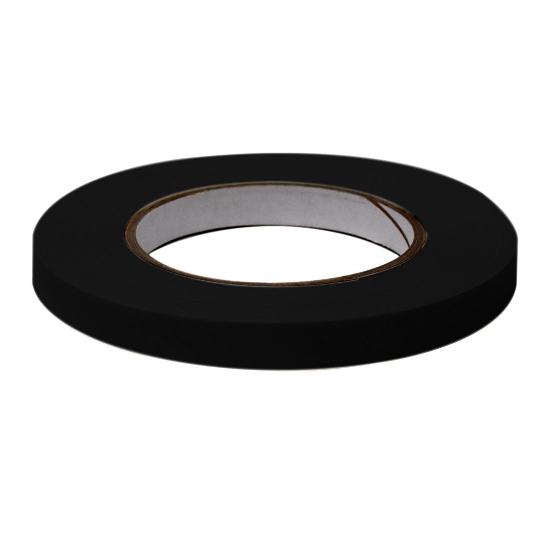 Globe Scientific LT-05X60BK Labeling Tape 1/2" x 60yd per Roll 6 Rolls/Case Black