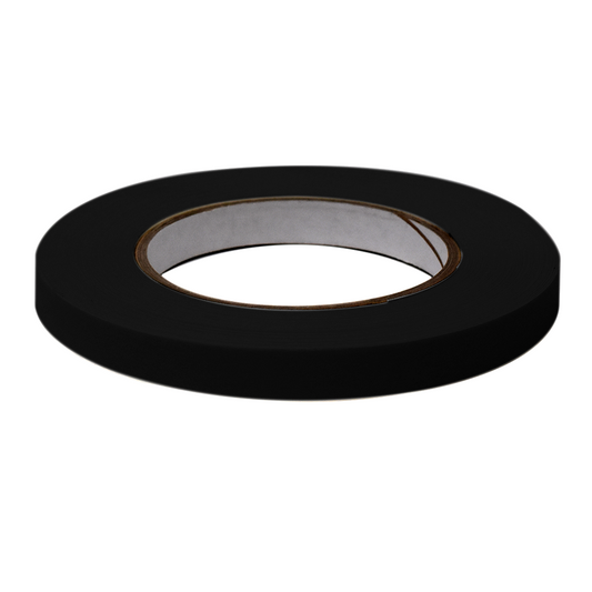 Globe Scientific LT-05X60BK Labeling Tape 1/2" x 60yd per Roll 6 Rolls/Case Black