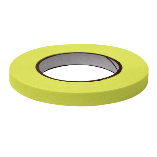 Globe Scientific LT-05X60CH Labeling Tape 1/2" x 60yd per Roll 6 Rolls/Case Chartreuse