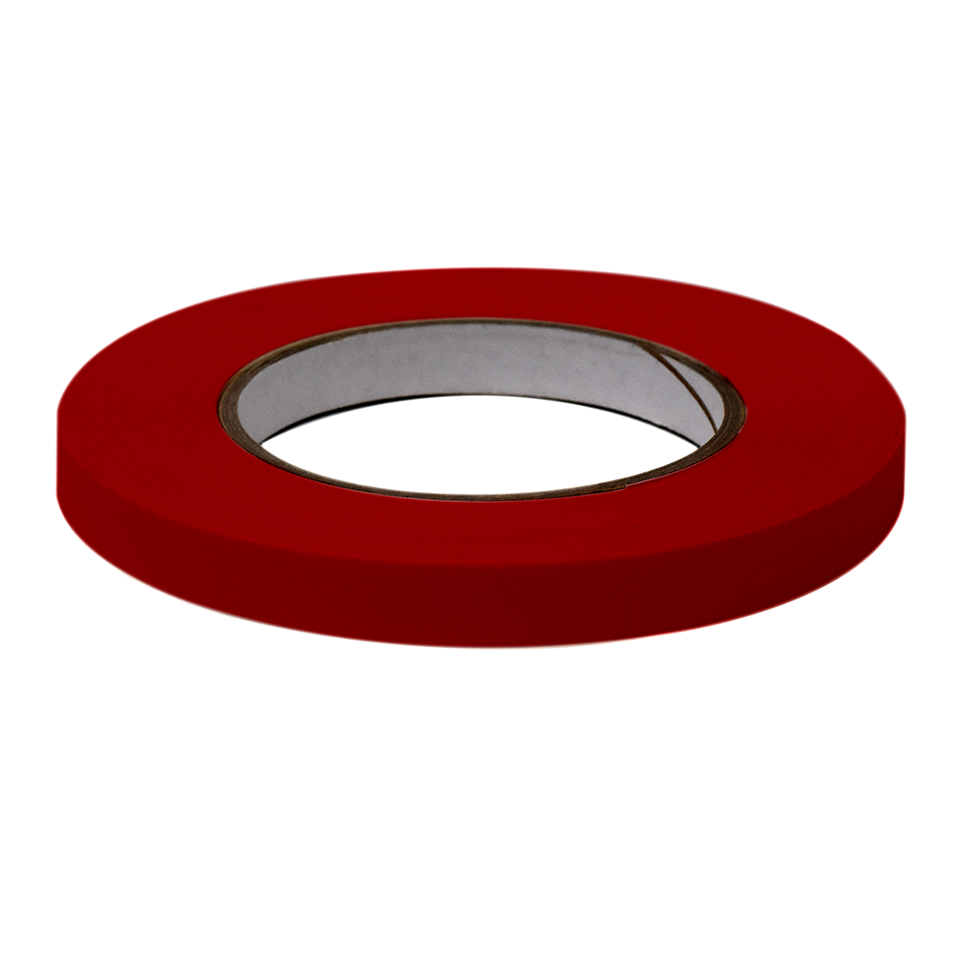 Globe Scientific LT-05X60DKR Labeling Tape 1/2" x 60yd per Roll 6 Rolls/Case Dark Red