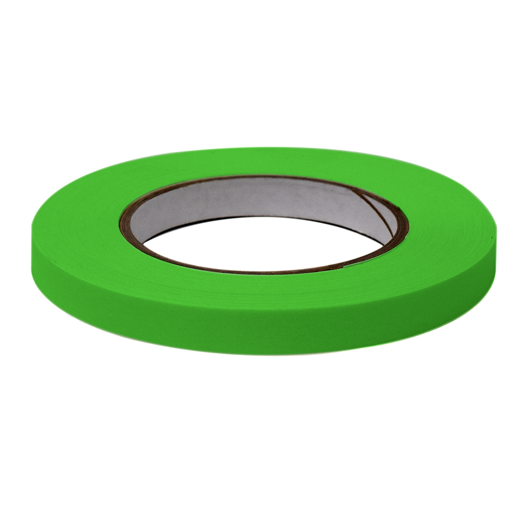 Globe Scientific LT-05X60G Labeling Tape 1/2" x 60yd per Roll 6 Rolls/Case Green