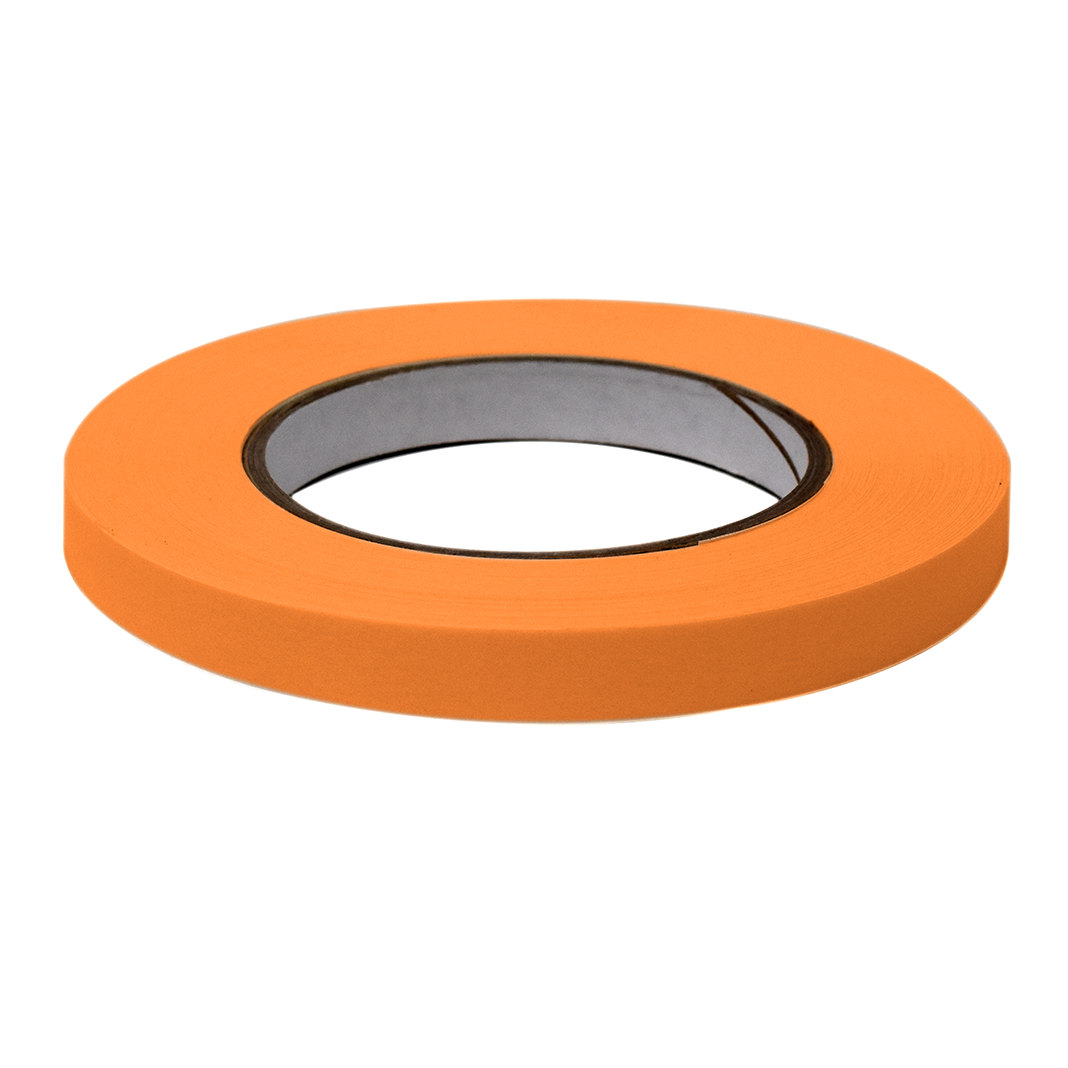 Globe Scientific LT-05X60N Labeling Tape 1/2" x 60yd per Roll 6 Rolls/Case Orange