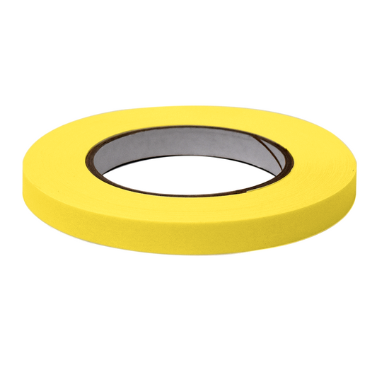 Globe Scientific LT-05X60Y Labeling Tape 1/2" x 60yd per Roll 6 Rolls/Case Yellow
