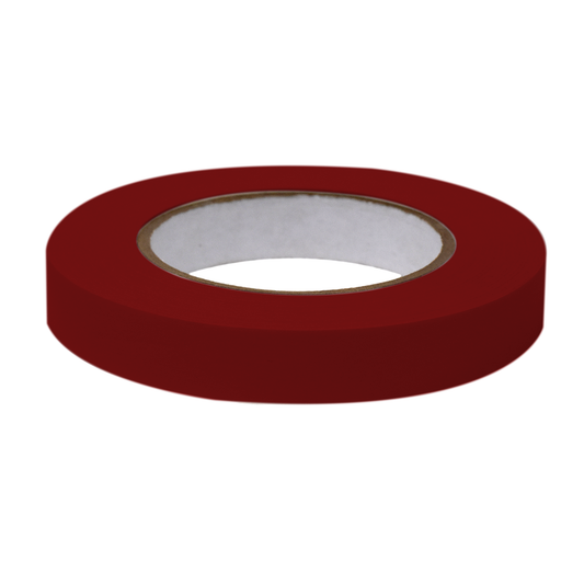 Globe Scientific LT-075X60DKR Labeling Tape 3/4" x 60yd per Roll 4 Rolls/Case Dark Red