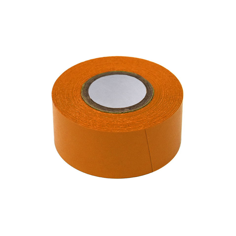 Globe Scientific LT-1X500N Labeling Tape 1" x 500" per Roll 3 Rolls/Box Orange