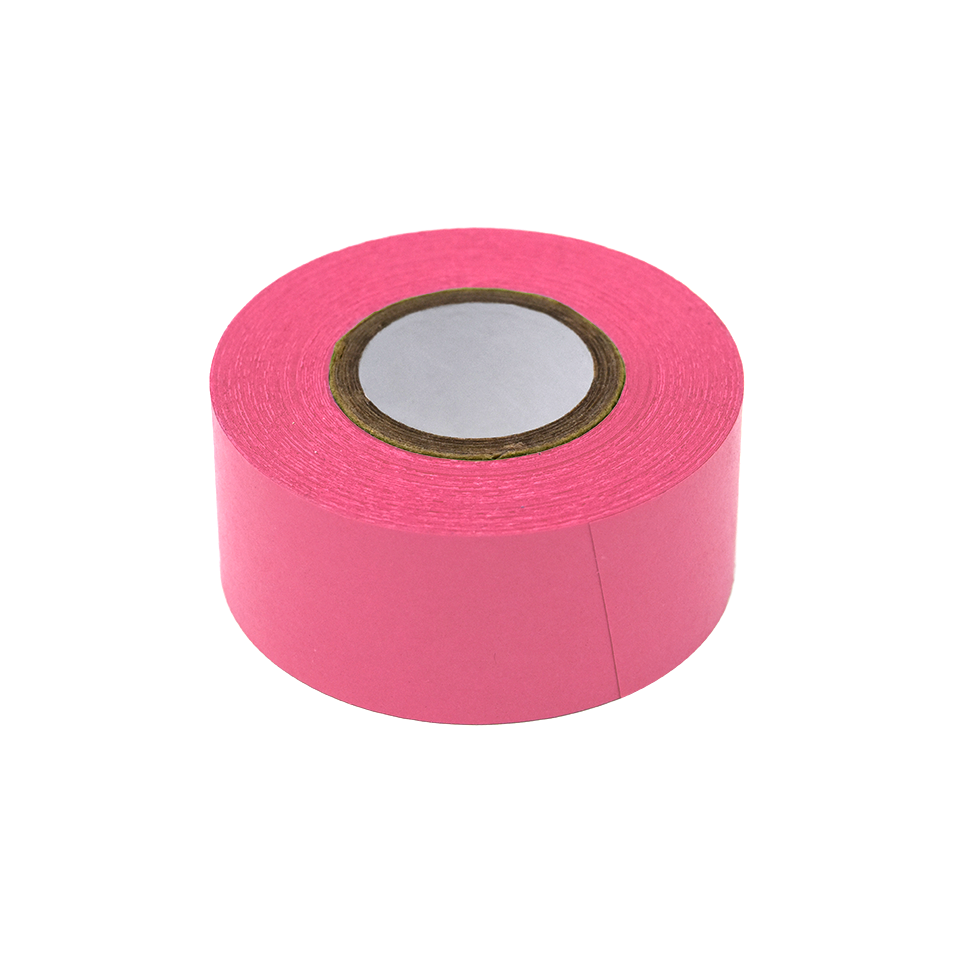 Globe Scientific LT-1X500RS Labeling Tape 1" x 500" per Roll 3 Rolls/Box Rose