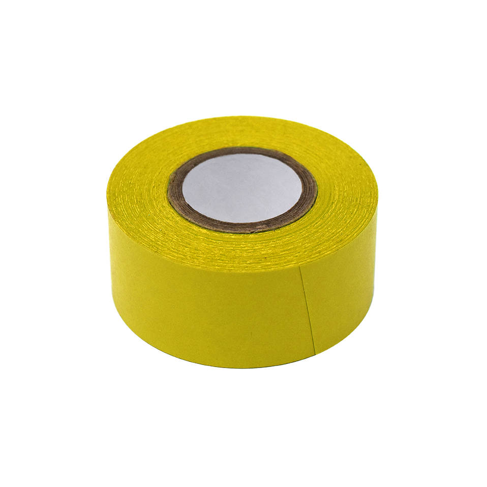 Globe Scientific LT-1X500Y Labeling Tape 1" x 500" per Roll 3 Rolls/Box Yellow