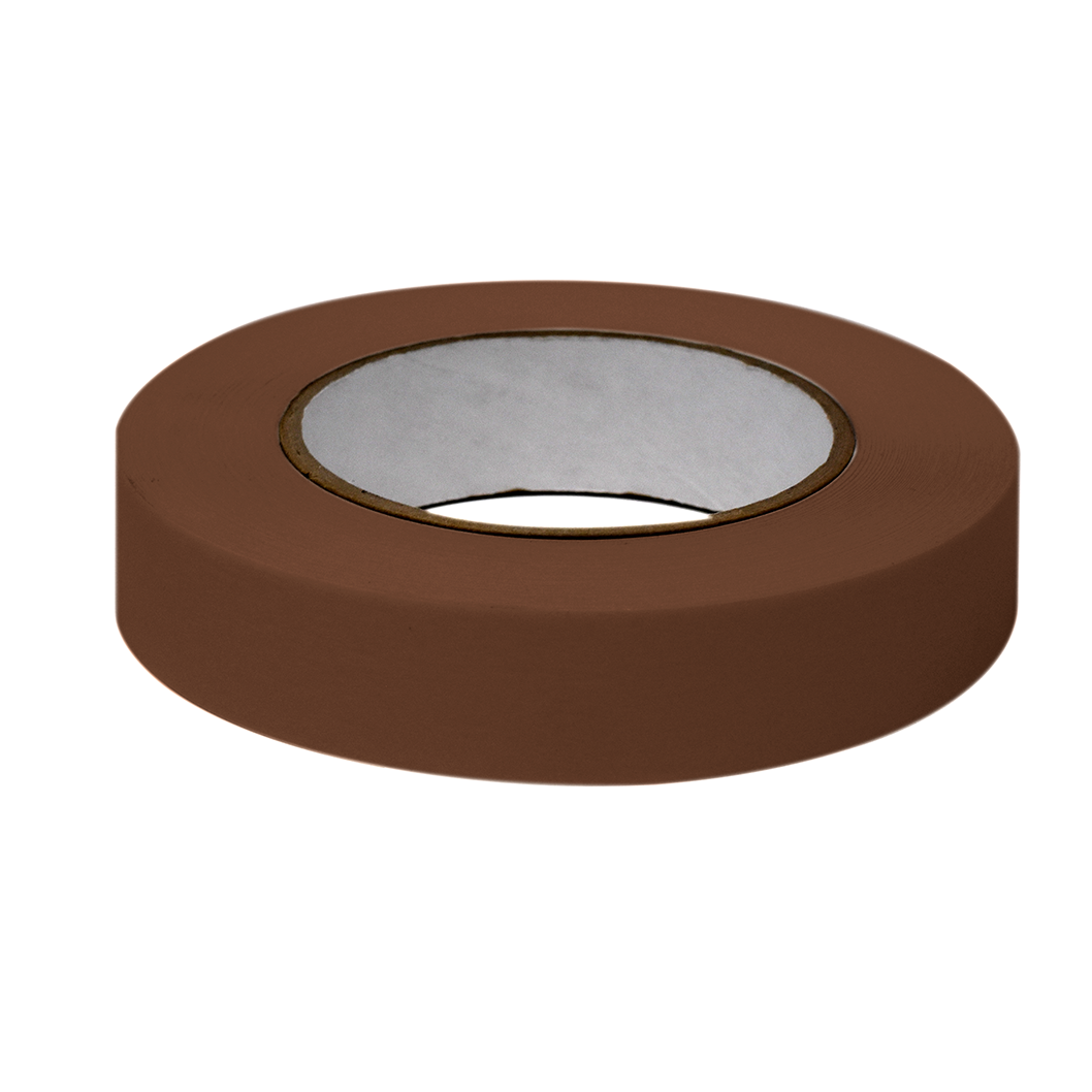 Globe Scientific LT-1X60BR Labeling Tape 1" x 60yd per Roll 3 Rolls/Case Brown