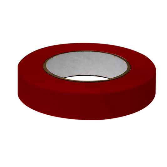 Globe Scientific LT-1X60DKR Labeling Tape 1" x 60yd per Roll 3 Rolls/Case Dark Red