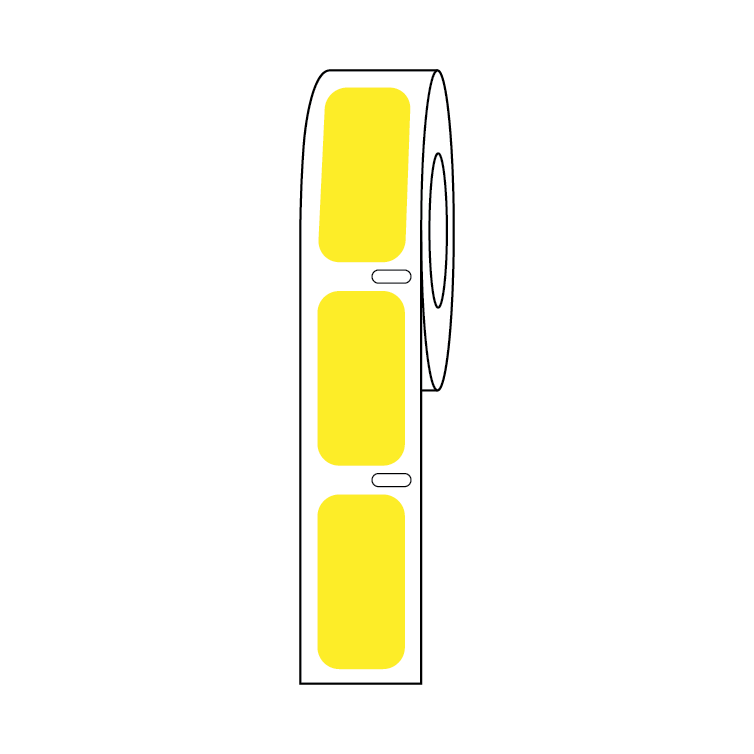 Globe Scientific LTC-27X13Y Label Roll Cryo Direct Thermal 27x13mm for Cryogenic Vials Yellow
