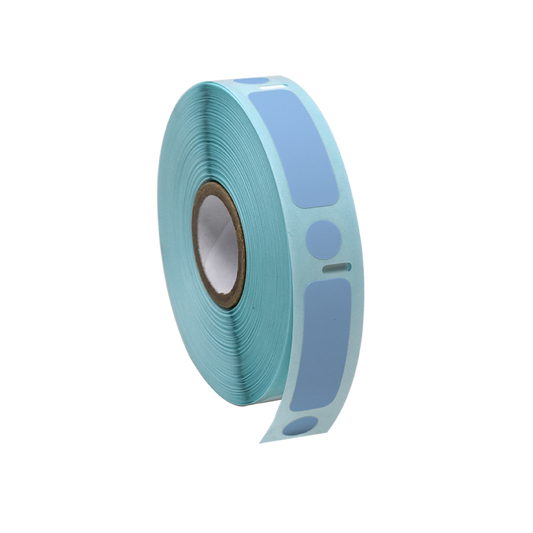 Globe Scientific LTC-38X13-95B Label/Dot Combo Roll Cryo Direct Thermal 38x13mm & 9.5mm Dot for 2.0mL Tubes Blue