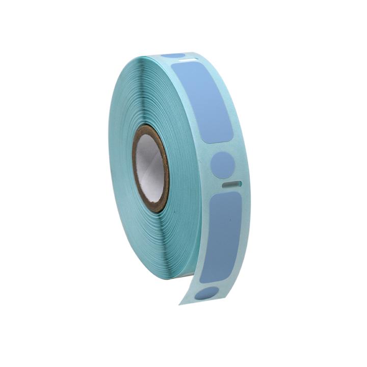 Globe Scientific LTC-33X13-95B Label/Dot Combo Roll Cryo Direct Thermal 33x13mm & 9.5mm Dot for 2.0mL Tubes Blue