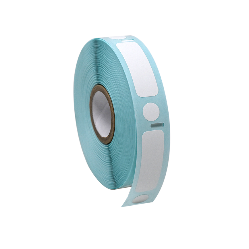 Globe Scientific LTC-38X13-95W Label/Dot Combo Roll Cryo Direct Thermal 38x13mm & 9.5mm Dot for 2.0mL Tubes White