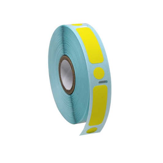 Globe Scientific LTC-33X13-95Y Label/Dot Combo Roll Cryo Direct Thermal 33x13mm & 9.5mm Dot for 2.0mL Tubes Yellow