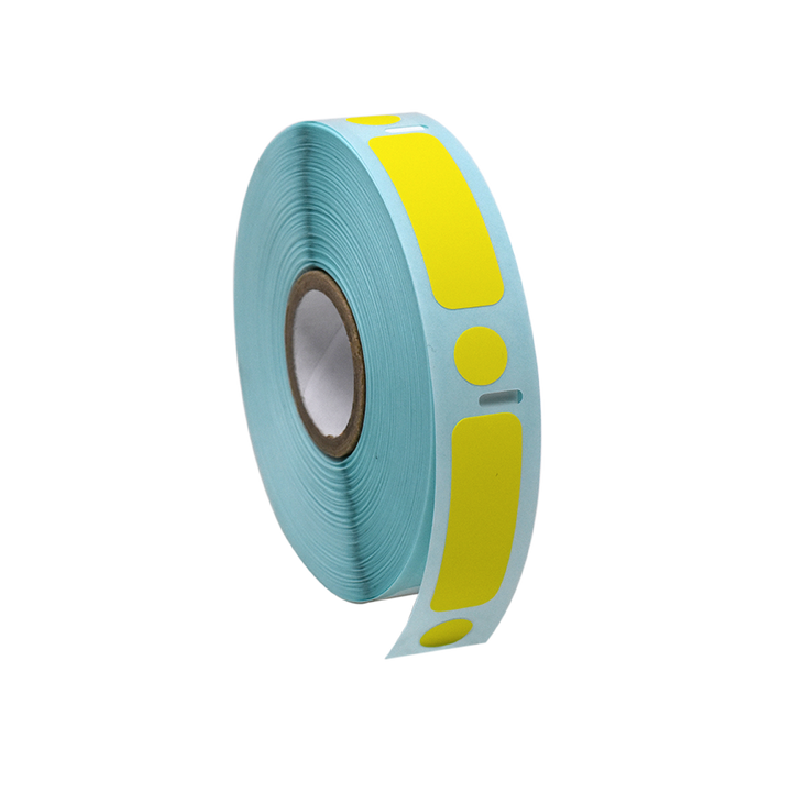 Globe Scientific LTC-24X13-95Y Label/Dot Combo Roll Cryo Direct Thermal 24x13mm & 9.5mm Dot for 1.5mL Tubes Yellow