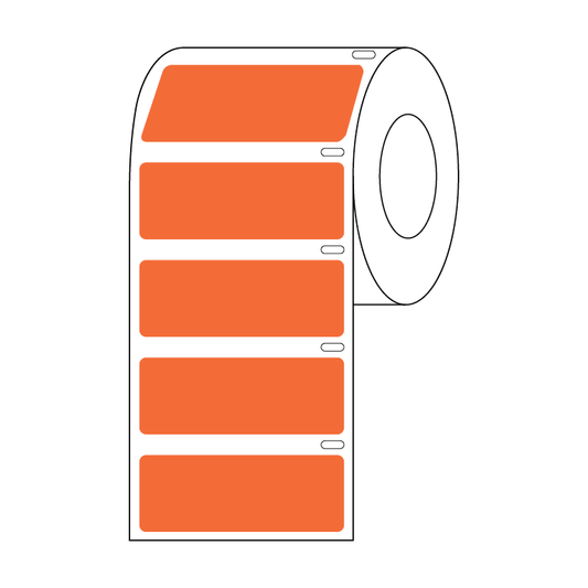 Globe Scientific LTC-51X19N Label Roll Cryo Direct Thermal 51x19mm for Large Tubes Racks and Boxes Orange