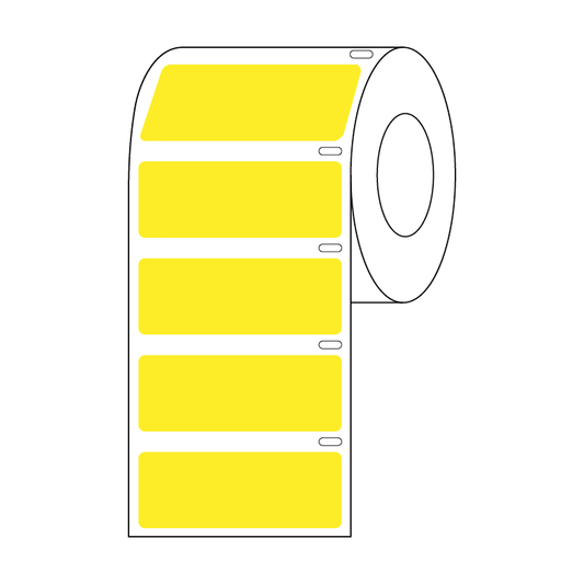 Globe Scientific LTC-51X19Y Label Roll Cryo Direct Thermal 51x19mm for Large Tubes Racks and Boxes Yellow