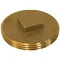 Jones Stephens P10098 1/2" Yellow Brass Plug with Square Head