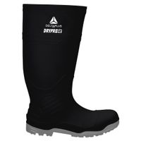 Delta Plus WMXP2OBNG24 DRYPRO7 Boots, Plain Toe, Black-Grey, US06, Size-24