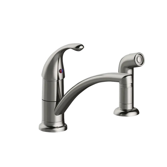 Matco-Norca LV-140SS Leverage Single Handle Kitchen Faucet, Stainless Steel