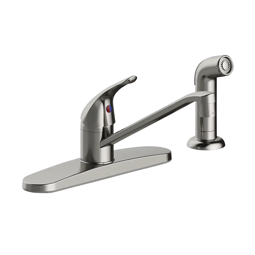 Matco-Norca LV-145SS Leverage Single Handle Kitchen Faucet, Stainless Steel