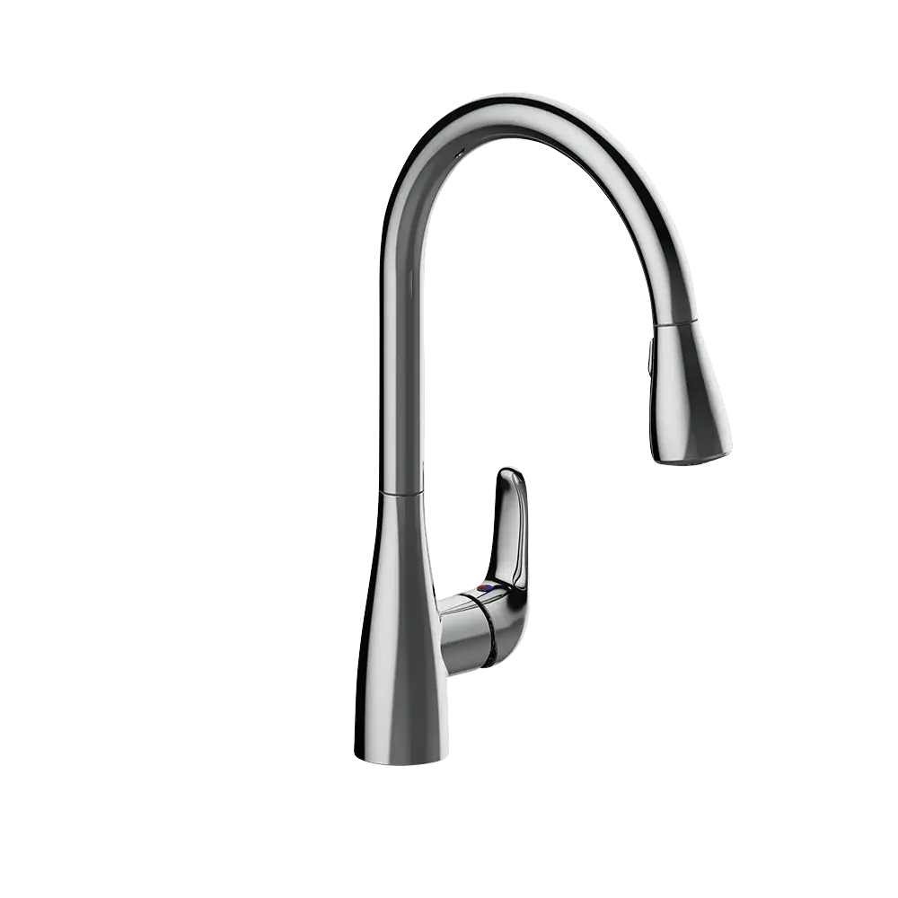 Matco-Norca LV-151C Leverage Single Handle Pulldown Kitchen Faucet, Chrome