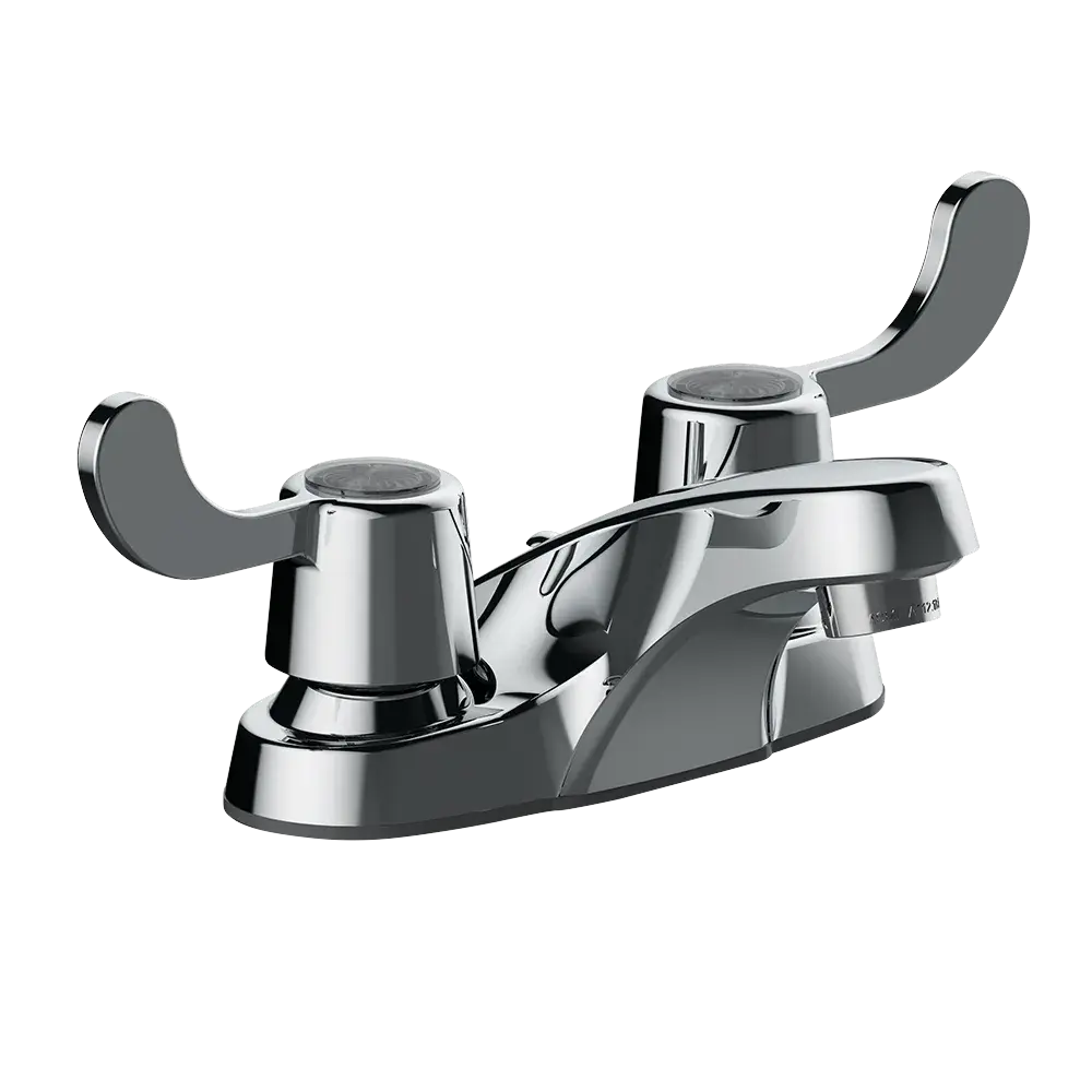 Matco-Norca LV-405CLB Leverage Two Handle Washerless Valve Lavatory Faucets, Chrome with Metal Wrist Blade Handles