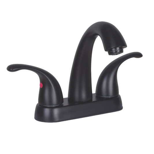 Matco-Norca LV-420MBF Leverage Two Handle Ceramic Valve Lavatory Faucets, Matte Black