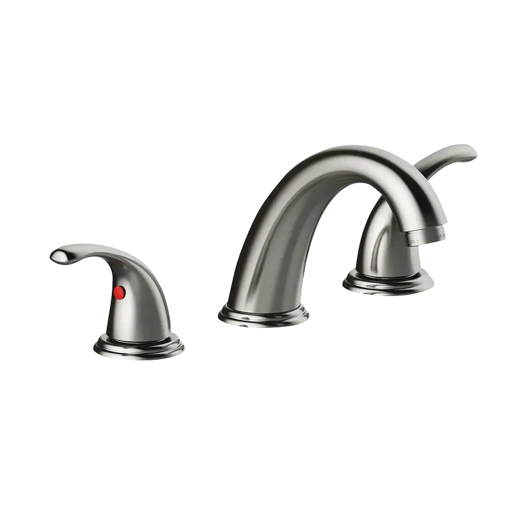 Matco-Norca LV-480BNF Leverage Two Handle Ceramic Valve Lavatory Faucets, Brushed Nickel