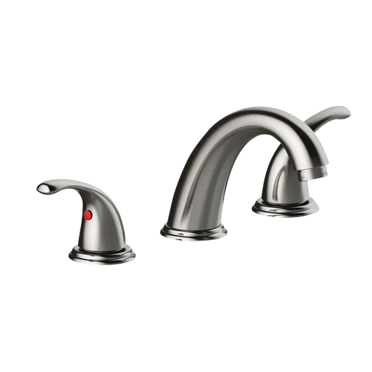 Matco-Norca LV-480BNF Leverage Two Handle Ceramic Valve Lavatory Faucets, Brushed Nickel