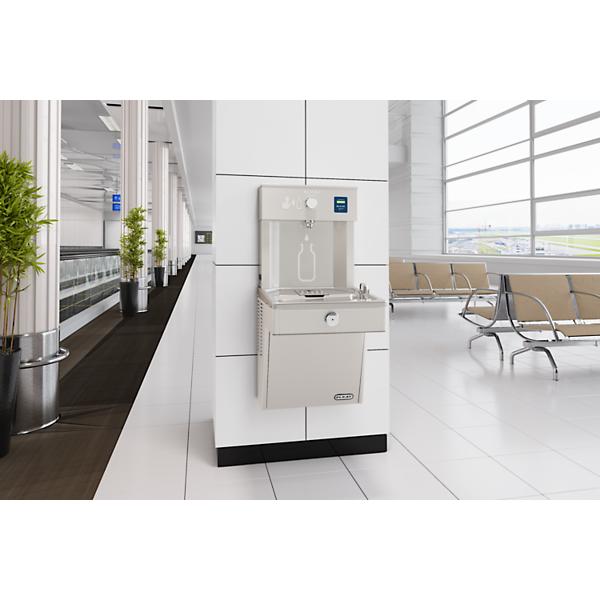 Elkay LVRCDWSK ezH2O® Vandal-Resistant Bottle Filling Station & Single Cooler Filtered Non-Refrigerated Stainless