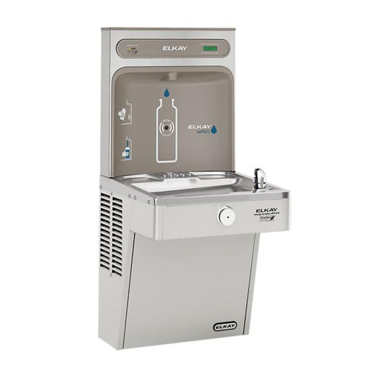 Elkay LVRCGRN8WSK ezH2O® Bottle Filling Station & Single High Efficiency Vandal-Resistant Cooler Filtered Refrigerated Stainless