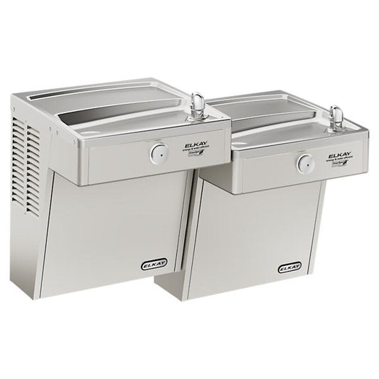 Elkay LVRCGRNTL8C Wall Mount High Efficiency Vandal Resistant Bi-level ADA Cooler Filtered Refrigerated Stainless