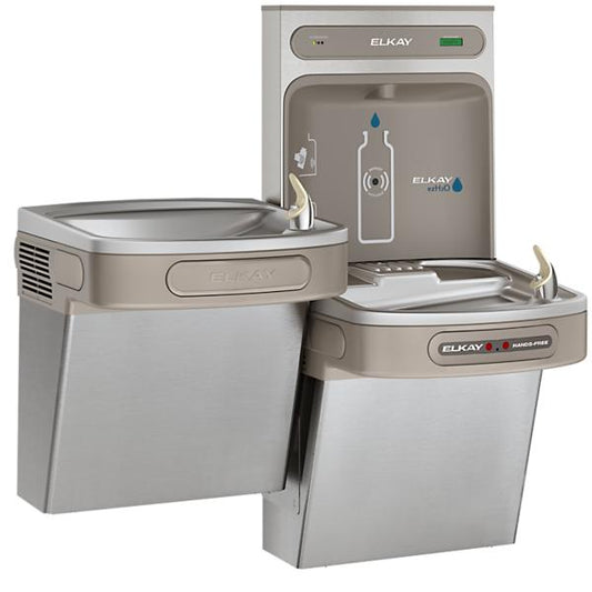 Elkay LZOTL8WSSK ezH2O® Bottle Filling Station with Bi-Level ADA Cooler Hands Free Activation Refrigerated Stainless