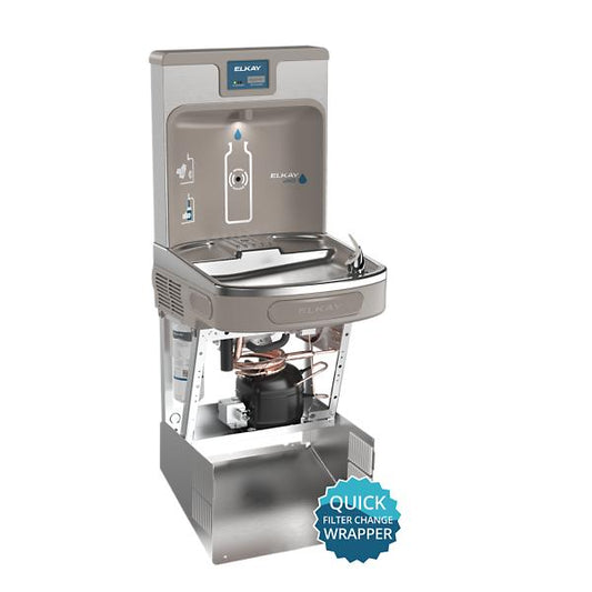 Elkay LZS8WSSP Enhanced ezH2O® Bottle Filling Station & Single ADA Cooler Refrigerated Stainless High Capacity Lead Reduction Quick Filter Change