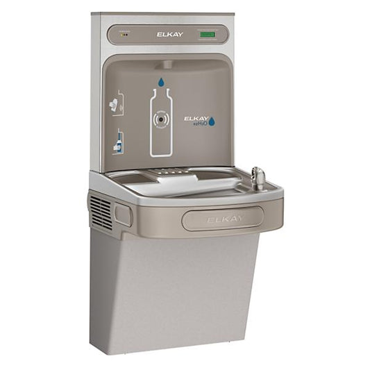 Elkay LZSDWSVRLK ezH2O® Bottle Filling Station with Single ADA Vandal-Resistant Cooler Filtered Non-Refrigerated Light Gray