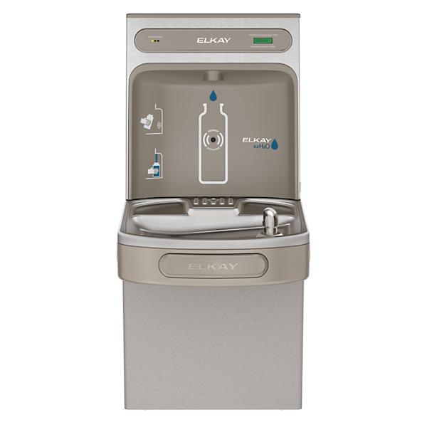 Elkay LZSDWSVRLK ezH2O® Bottle Filling Station with Single ADA Vandal-Resistant Cooler Filtered Non-Refrigerated Light Gray