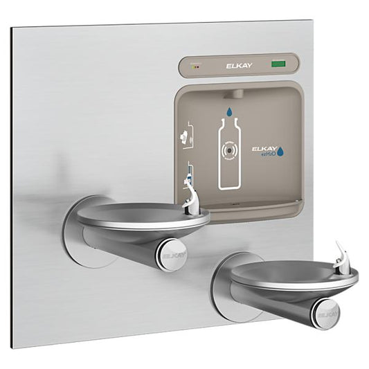 Elkay LZWS-EDFPBM117K ezH2O® Bottle Filling Station with Bi-Level Integral SwirlFlo® Fountain Filtered Non-Refrigerated Stainless