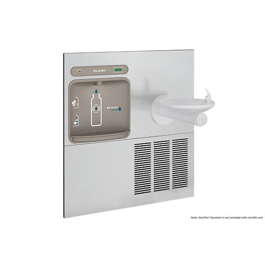 Elkay LZWS-ERPB8-RF ezH2O® Retrofit Bottle Filling Station for SwirlFlo® Fountain Filtered Refrigerated Stainless