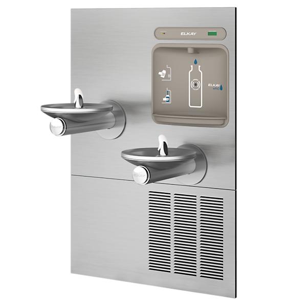 Elkay LZWS-LRPBM28K ezH2O® Bottle Filling Station with Bi-Level Integral SwirlFlo® Fountain Filtered Refrigerated Stainless