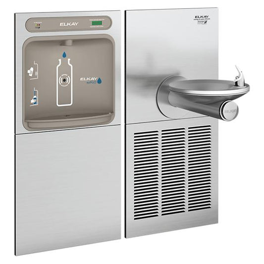 Elkay LZWS-SFGRN8K ezH2O® Bottle Filling Station & SwirlFlo® Single Fountain High Efficiency Filtered Refrigerated Stainless